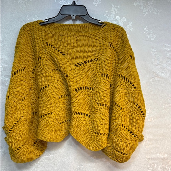 Elodie Mustard Yellow Crew Neck Sweater - Picture 4 of 6
